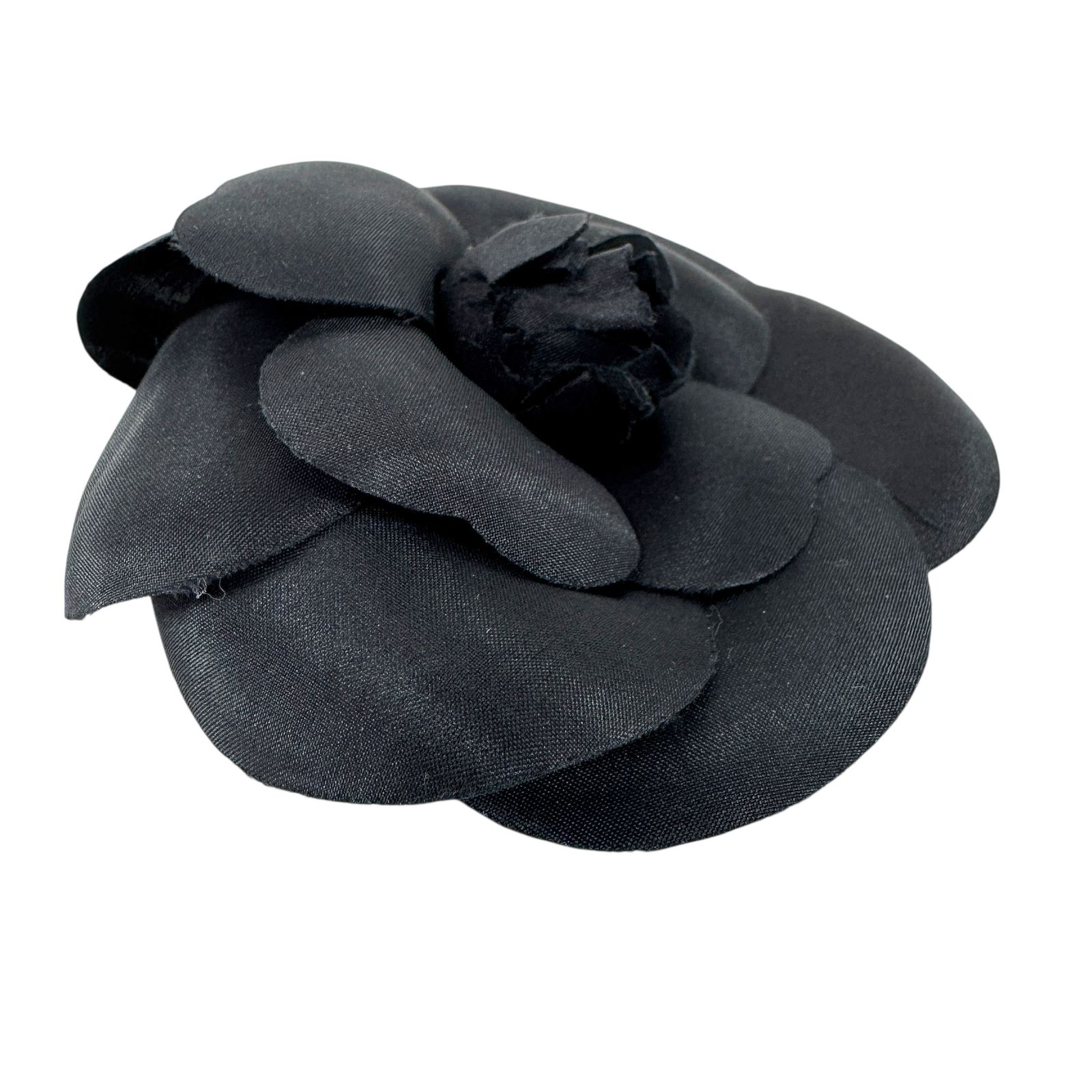 □シャネル□カメリア□ブローチ□コサージュ□ブラック系□J0275