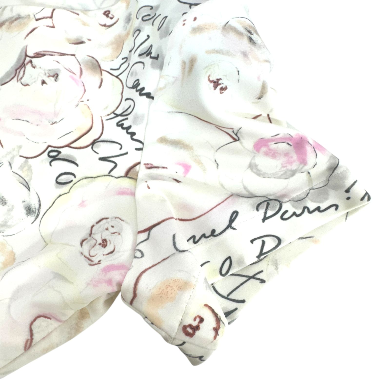 ■シャネル■Tシャツ■マイヨ■カメリア■サイズ42■J0145 □シャネル□Tシャツ□マイヨ□ちびT□カメリア□サイズ42□J0145