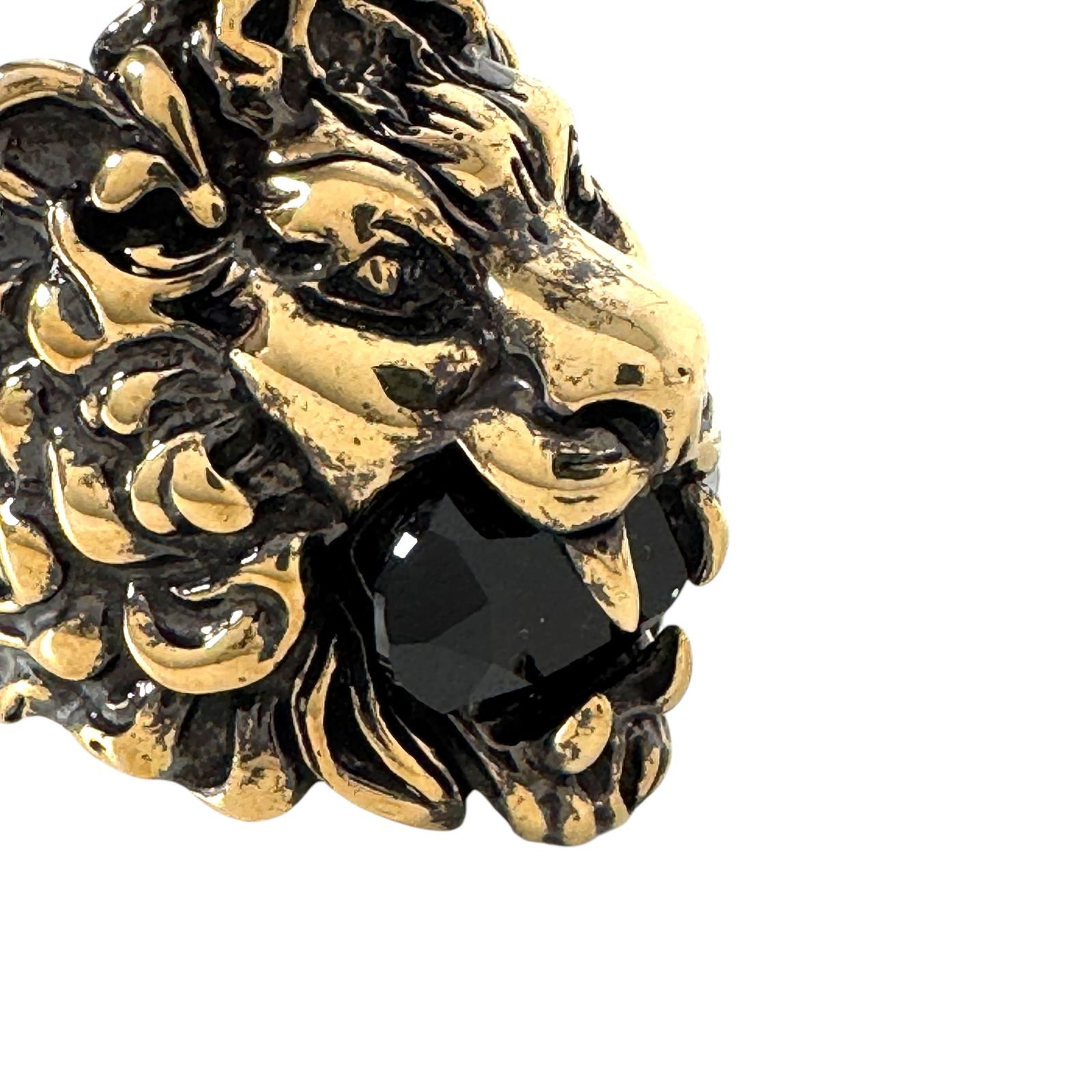 □未使用□グッチ□リング□指輪□ライオンヘッド□23号□ゴールド系