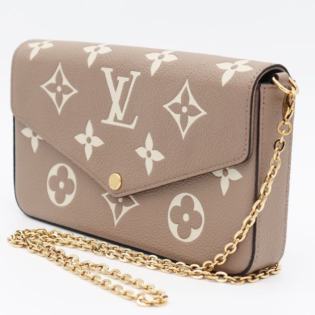 ルイヴィトン LOUIS VUITTON ポシェット フェリシー バイ モノグラムアンプラント トゥルトレールクレーム ゴールド金具 M82610 ルイヴィトンバッグ ミニバッグ ショルダーバッグ チェーンバッグ 斜め掛け レディース 8138