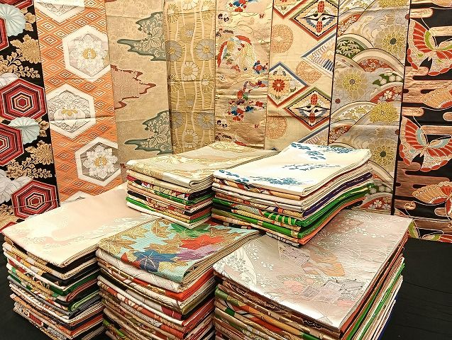 平和屋着物 袋帯 西陣 まとめて100点 鳳凰 向かい鶴 向かい蝶 花柄 正倉院 佐賀錦 山一織物 金銀糸 など ♥品あり 全て正絹 mmm066