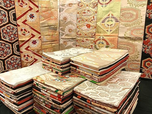 平和屋着物 袋帯 西陣 まとめて100点 鳳凰 向かい鶴 孔雀 向かい蝶 花柄 楽器 金銀糸 など 着用 多数 ♥品あり 全て正絹 mmm068