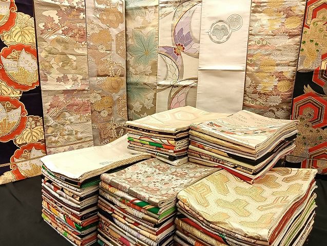 平和屋着物 袋帯 西陣 まとめて100点 鶴 孔雀 蝶 風景 花柄 正倉院 金銀糸 など 着用 多数 ♥品あり 全て正絹 mmm064