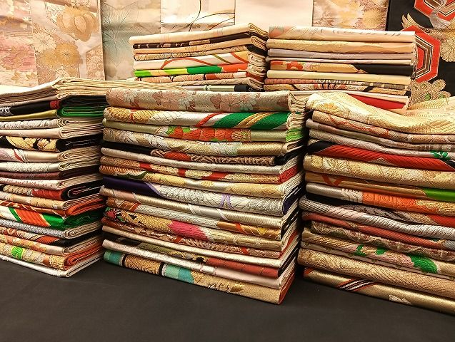 平和屋着物 袋帯 西陣 まとめて100点 鶴 孔雀 蝶 風景 花柄 正倉院 金銀糸 など 着用 多数 あり 全て正絹 mmm064