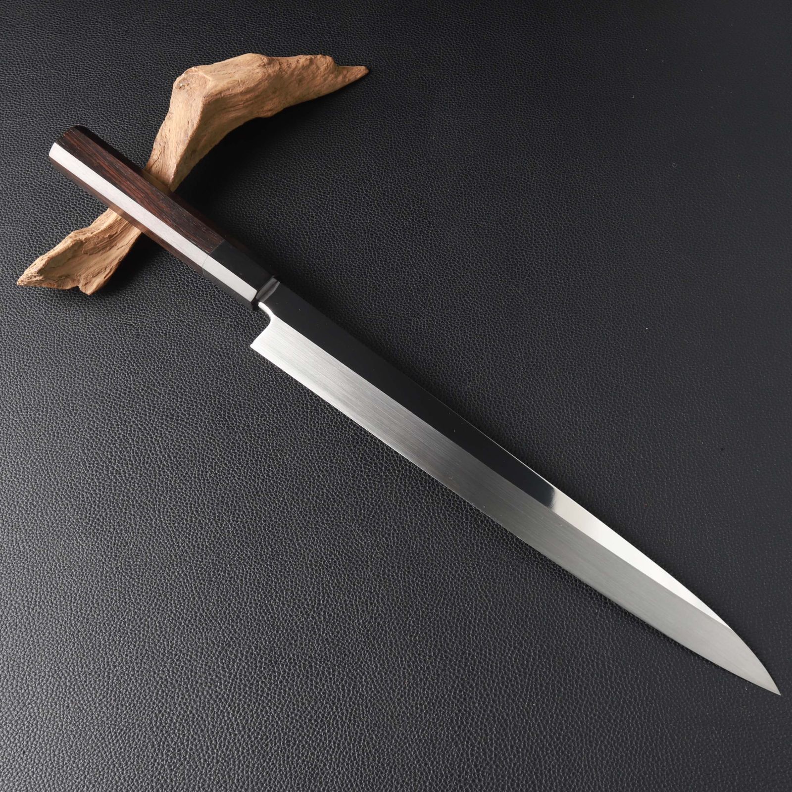 柳刃包丁 刺身包丁 尺 刃渡り300 mm 通常鏡面仕上げ 本刃付け 八角柄 時選択