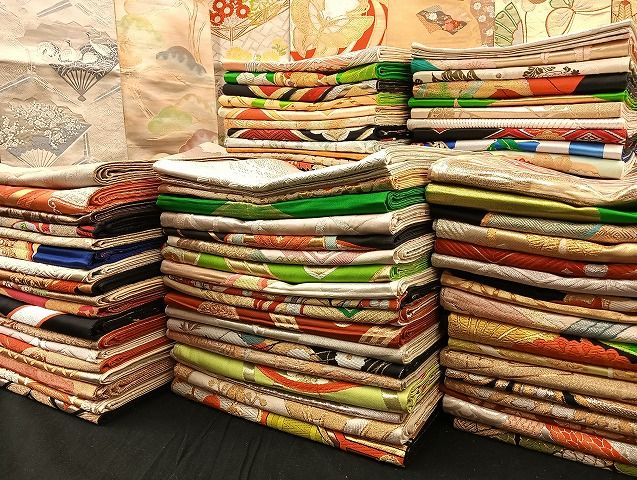 平和屋着物 袋帯 西陣 まとめて100点 鶴 鴛鴦 蝶 更紗 花柄 正倉院 佐賀錦 金銀糸 など 着用 多数 ♥品あり 全て正絹 mmm071