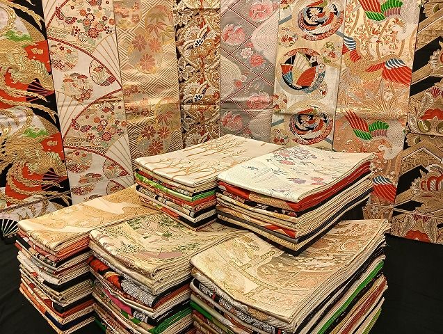 平和屋着物 袋帯 西陣 まとめて100点 向かい鳳凰 鶴 鴛鴦 人物 蝶 風景 更紗 花柄 宝相華 正倉院 金銀糸 ♥品あり 全て正絹 mmm073