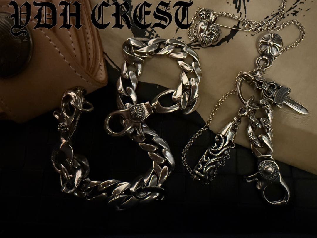 ★ZKKWCN　ウォレットチェーン　重厚クロスチームウォレットチェーン　刻印有り ウォレットチェーン 重厚クロスチームウォレットチェーン 刻印有り