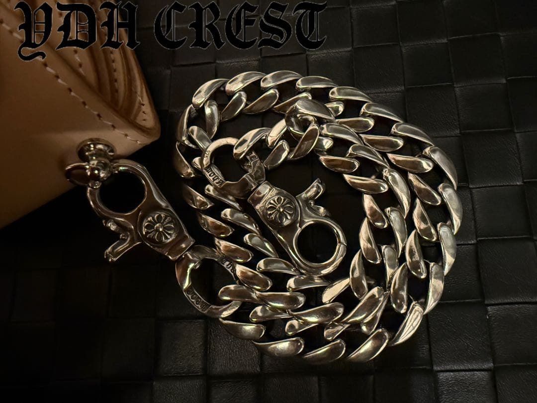 ★ZKKWCN　ウォレットチェーン　重厚クロスチームウォレットチェーン　刻印有り ウォレットチェーン 重厚クロスチームウォレットチェーン 刻印有り