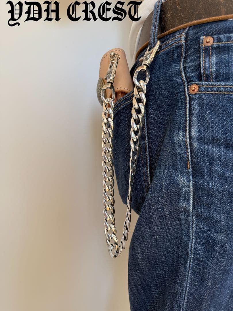 ☆ZKKWCN ウォレットチェーン 重厚クロスチームウォレットチェーン