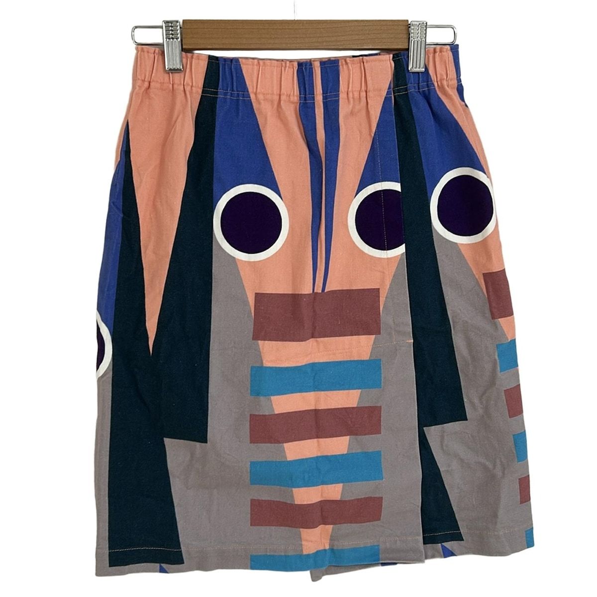 me ISSEY MIYAKE ミー イッセイミヤケ ミニスカート レディース - ライトブラウン×ダークグリーン×マルチ