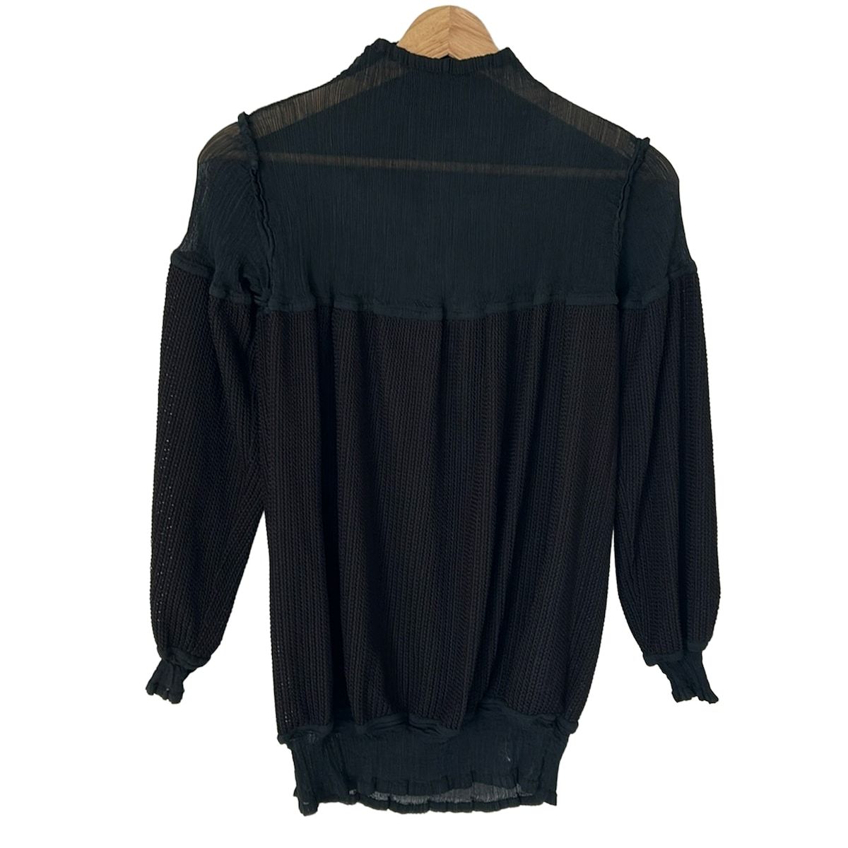 イッセイミヤケ ISSEYMIYAKE 長袖セーター ベージュ×黒×グレー メンズ 和紙 美品 トップス ISSEY MIYAKE - ISSEYMIYAKE(イッセイミヤケ) 長袖セーター サイズ2 M