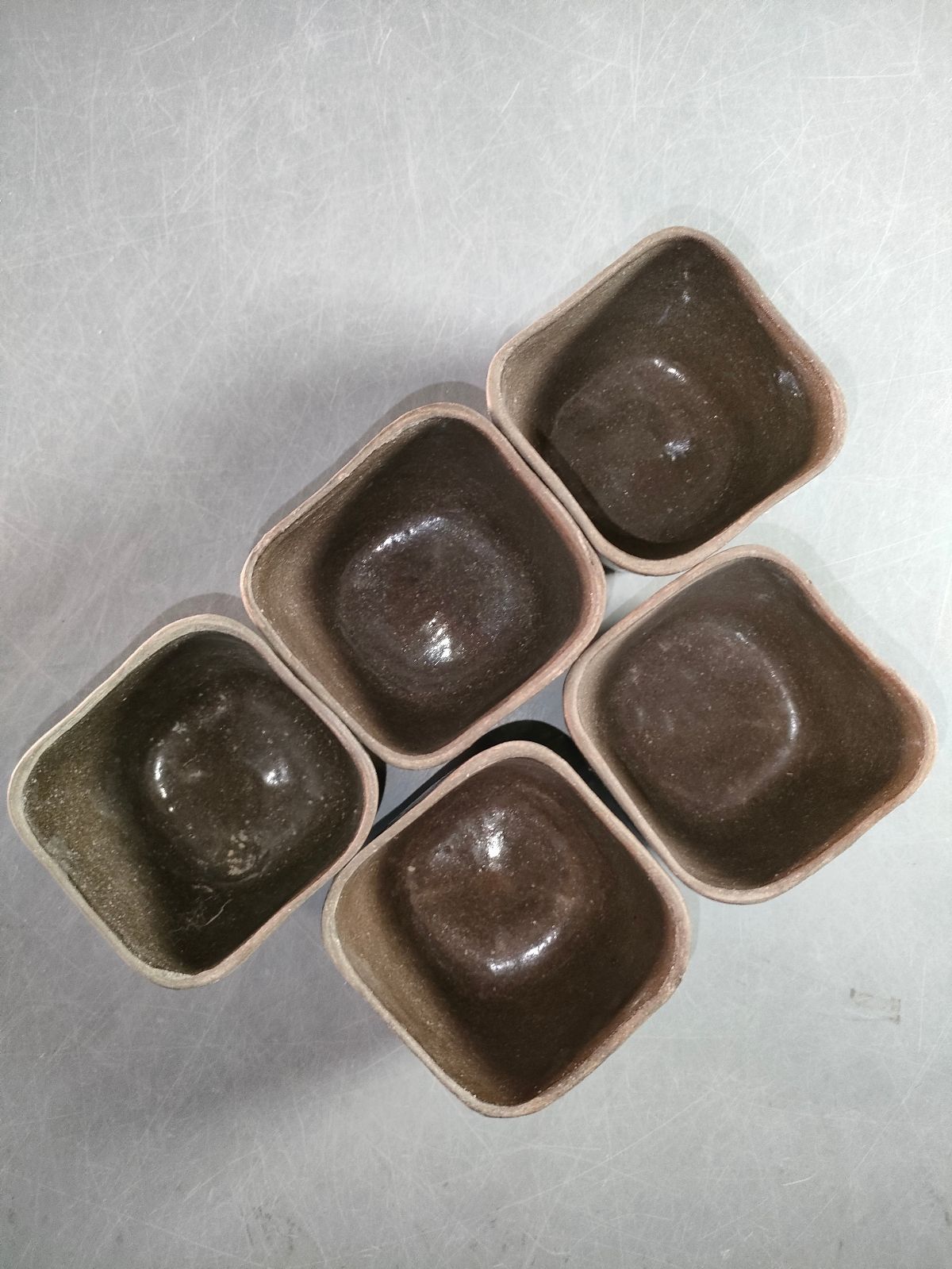 S10-5/在銘/田舎屋珍味入5客/蓋物/蓋付小鉢/銘々皿/和食器/懐石道具