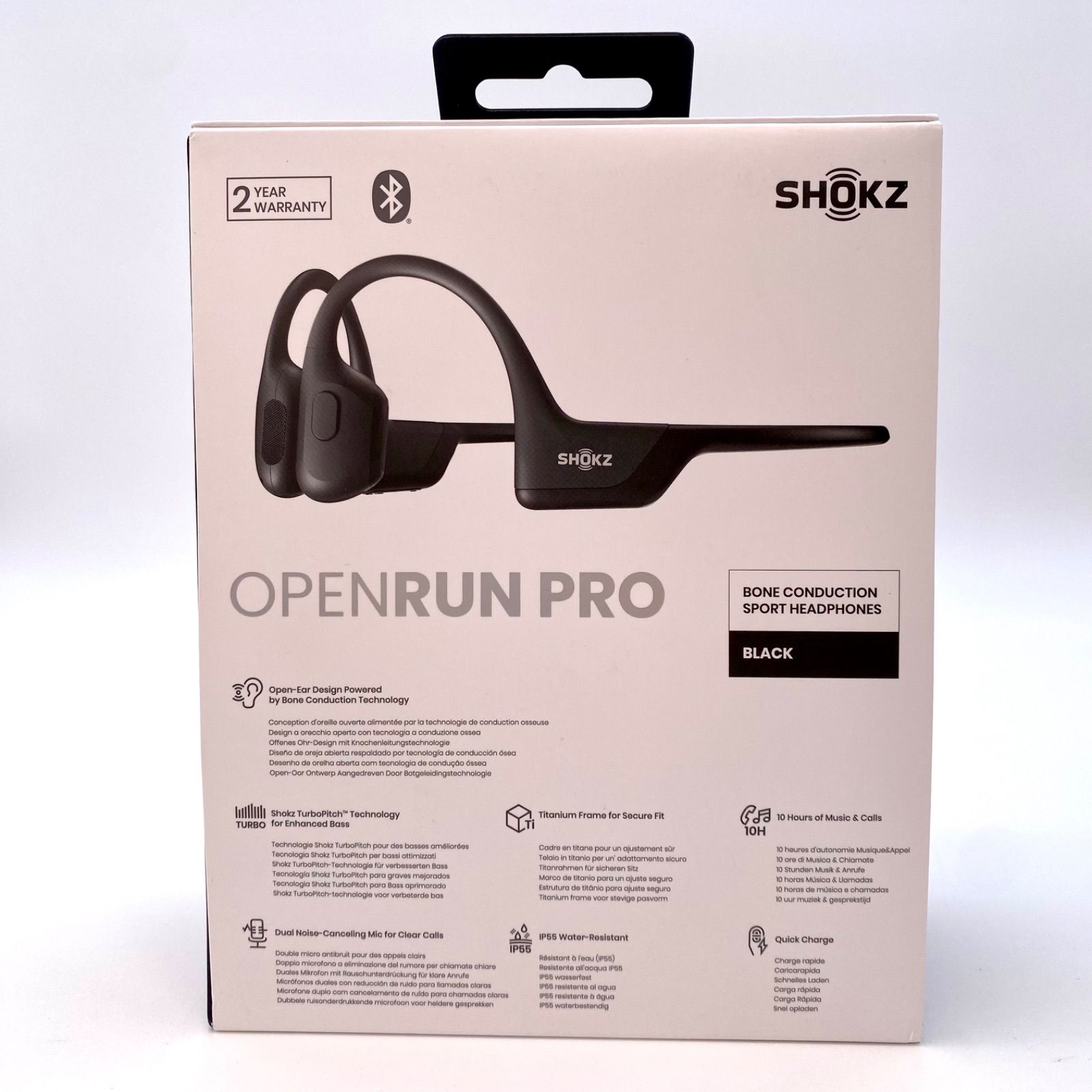 Shokz ショックス スポーツ骨伝導イヤホン OpenRun Pro ブラック 黒 ワイヤレス ランニング ウォーキング 筋トレ ジム トレーニング