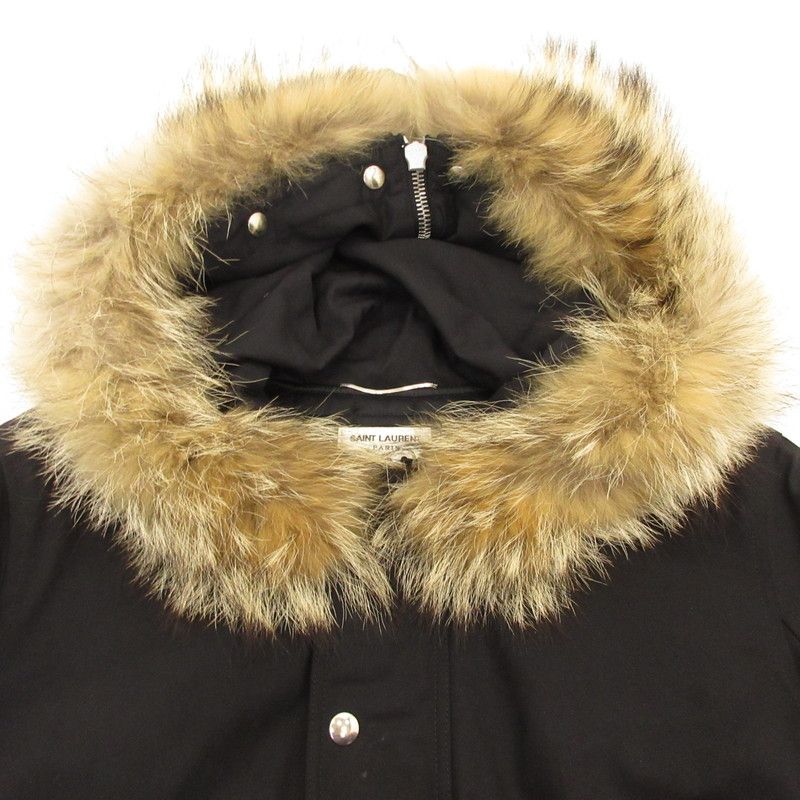 saint laurent コヨーテファー　ブルゾン　ダウンジャケット 姫路東店】 中古 SAINT LAURENT | サンローラン ダウンジャケット