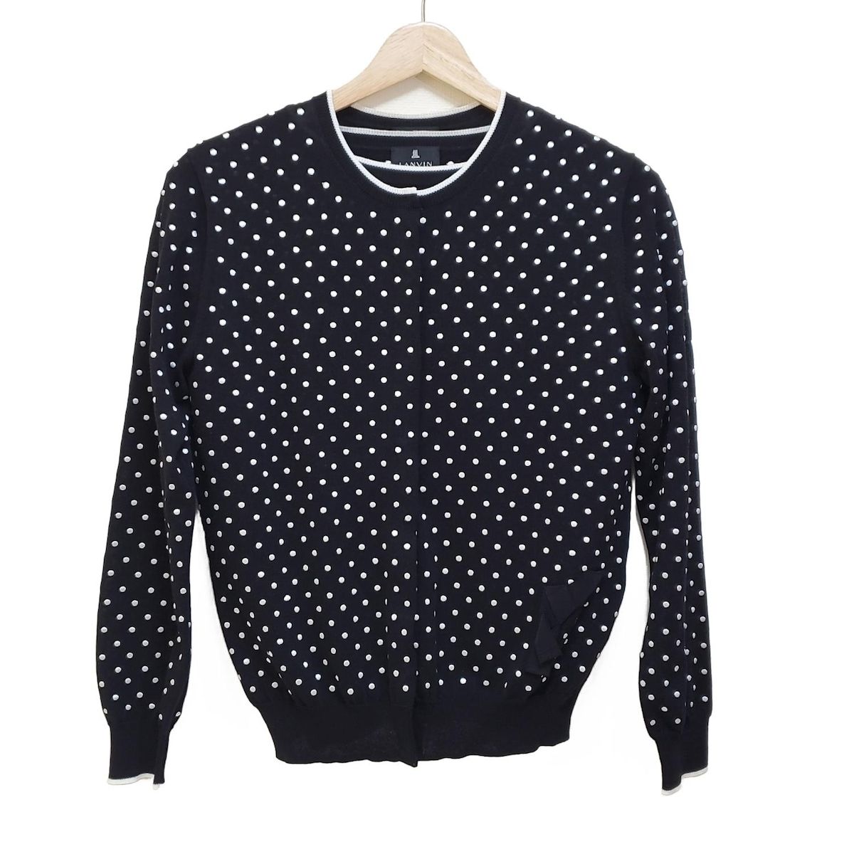 LANVIN COLLECTION ランバン アンサンブル レディース - 黒×白 ドット柄