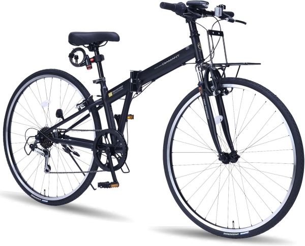 【新品・3営業日で発送】池商 折畳クロスバイク700C・6SPマットブラックMC603MIGRATORYBK