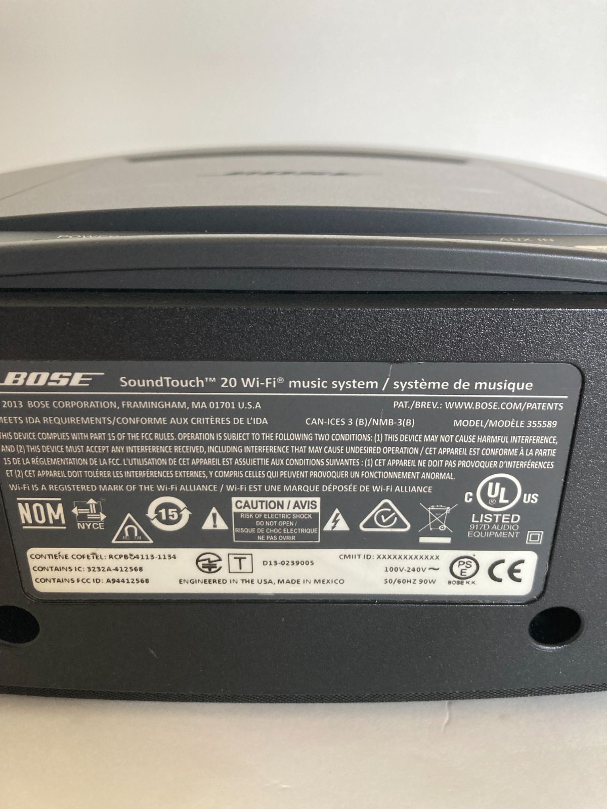 BOSE SoundTouch 20 Wi-Fi music system ボーズ リモコン無し - メルカリ