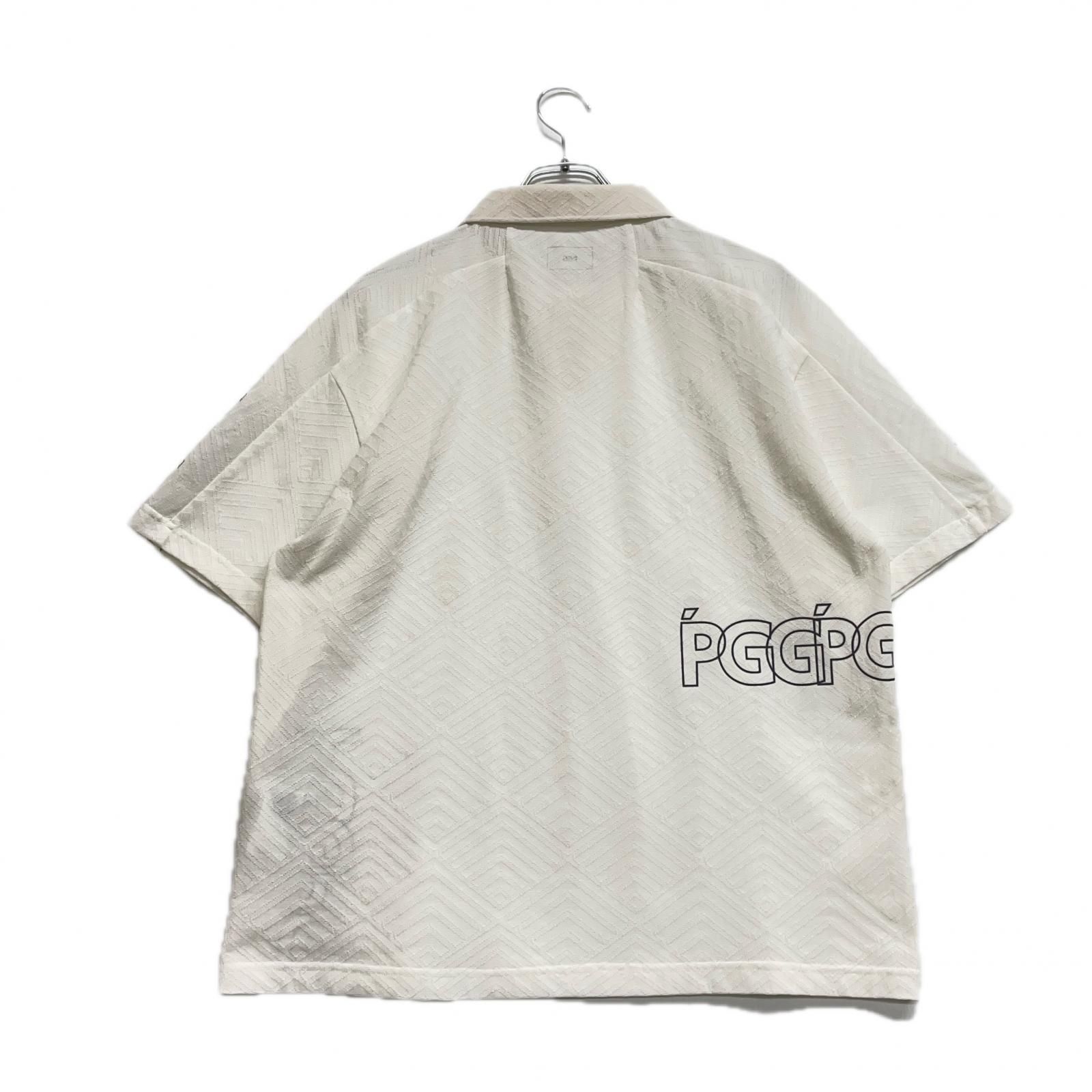 中古 メンズ ピージージー PGG 半袖ポロシャツ 5(L) 白 ポップ調ロゴ