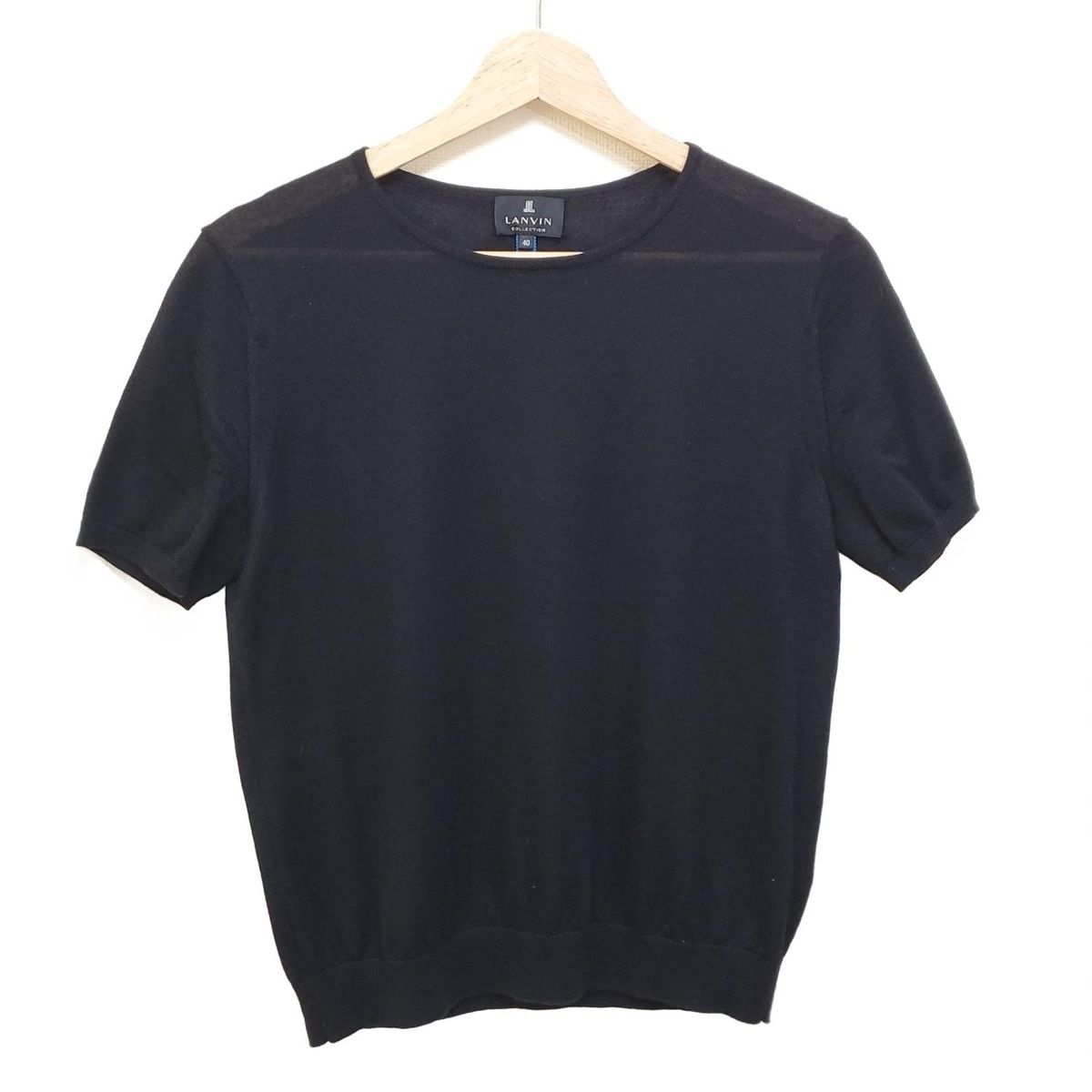  LANVIN COLLECTION ランバン アンサンブル レディース - 黒 長袖 カーディガン ボレロ アンサンブル