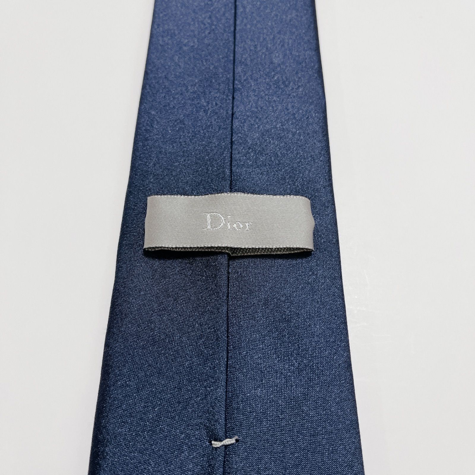 美品 ディオールオム ネクタイ ハイブランド ソリッドタイ 無地 光沢