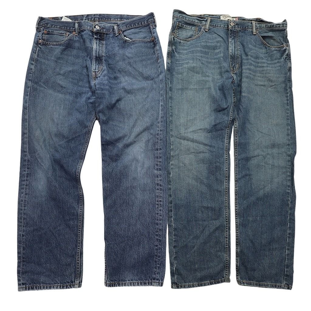 安心の全品国内発送！ 古着卸 リーバイス 505 デニム パンツ 8枚セット メンズ 40 42 インディゴブルー ヒゲ グランジ 古着 NC4778 サマーセール！