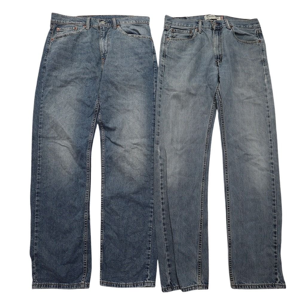 古着卸 リーバイス 505 デニム パンツ セット メンズ 32 インディゴブルー テーパード フェード 古着 NC 4764