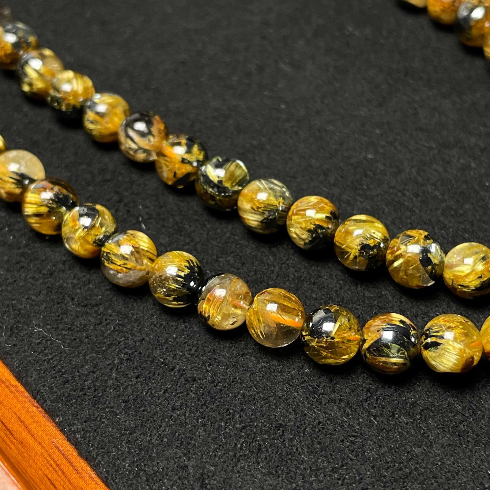 EU製 太陽花タイチンルチル 黄金針水晶 金運 開運 ゴールド 3本巻きブレス パワーストーン プレゼント 6.3-6.9mm ZB9589 WWW_SHINETEETH_COM