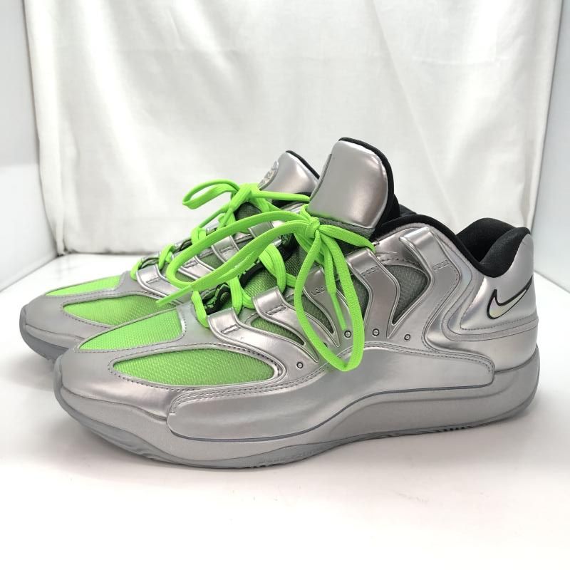 NIKE KD18 EYBL EPバスケットボールシューズ IF2518-001 サイズ27.5㎝ シルバー×ライトグリーン 91