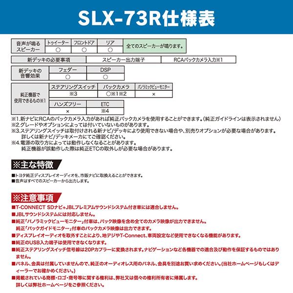 ビートソニックSLX-73Rトヨタ純正ディスプレイオーディオ専用市販ナビ 