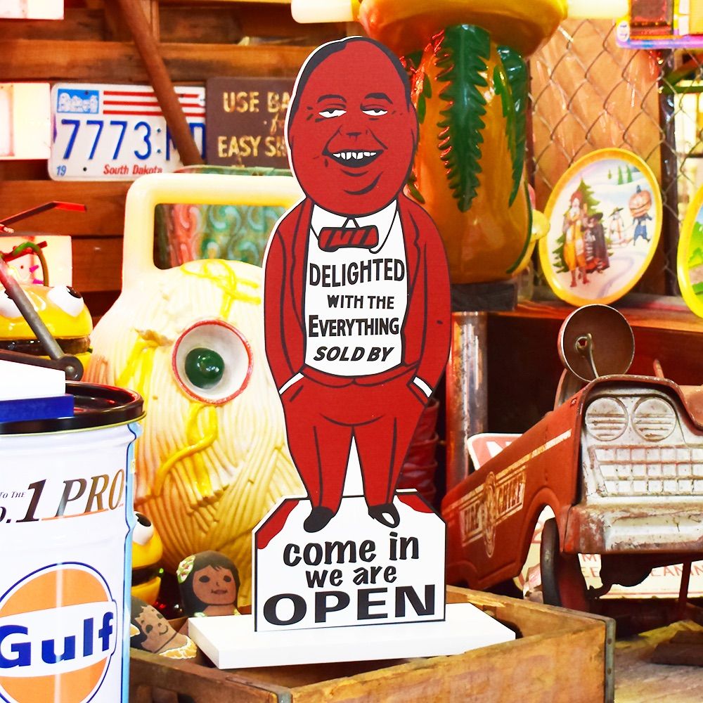 Ethan Allen Clothier Marshall】MDF看板 木製看板 OPEN ウェルカム