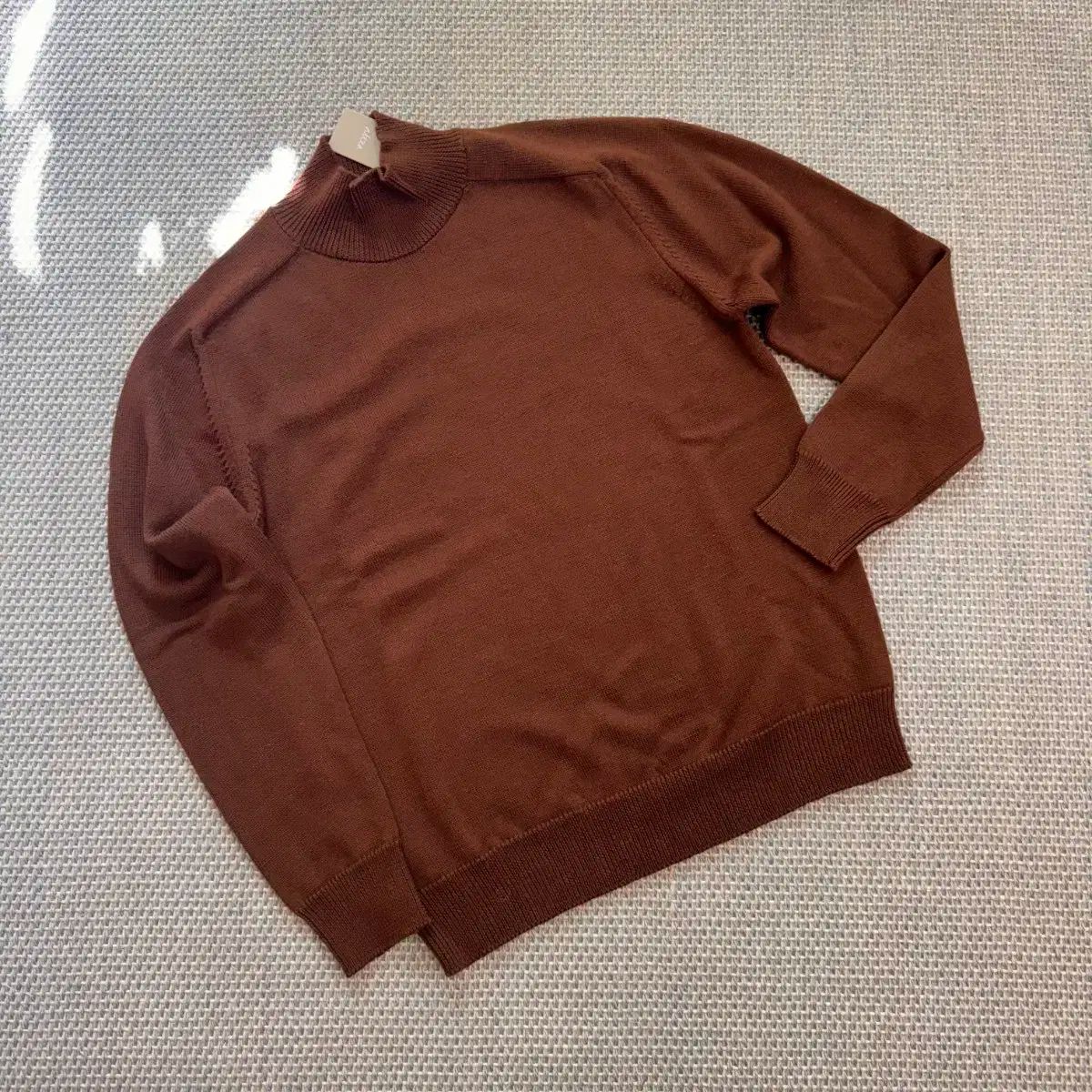 Altea アルテア イタリア製 バージンウール 立体織 ショートタートルネック ニット セーター