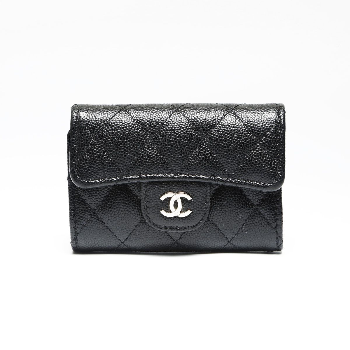 CHANEL シャネル キーケース 31番台 2021-2025 キャビアスキン クラシック フラップ マトラッセ 4連