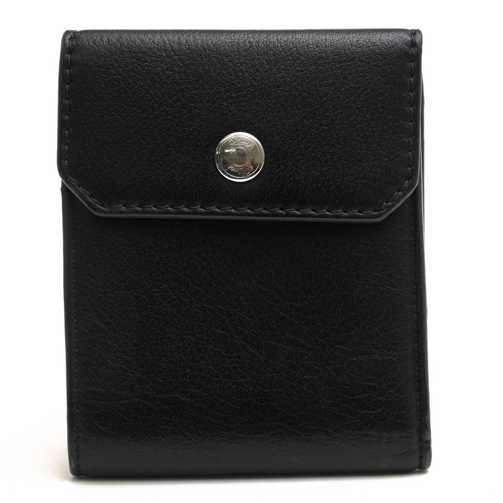 ブリオーニ BRIONI 財布 ウォレット メンズ 男性 男性用 レザー 革 本革 ブラック 黒 小銭入れなし 札入れ 三つ折り シボ革 シュリンクレザー