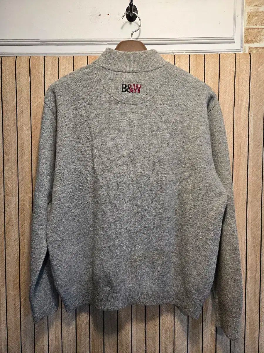 ブラックアンド ホワイト ニット ジップアップ 100