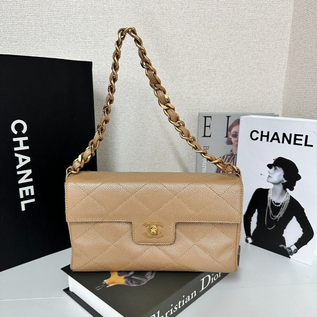 CHANEL シャネル キャビアスキン グレインドカーフ チェーンショルダーバッグ