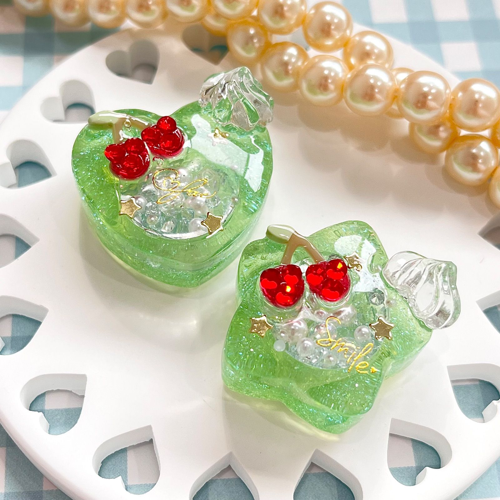 メロンソーダのシャカシャカリング♡指輪 ニッケルフリー - メルカリ