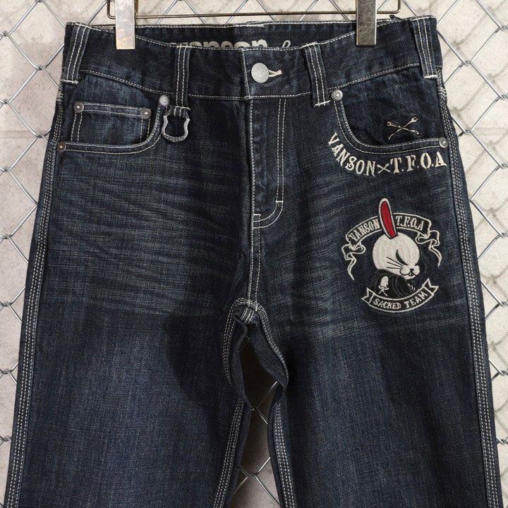 VANSON クローズ WORST T.F.O.A デスラビット デニムパンツ CRV-2509