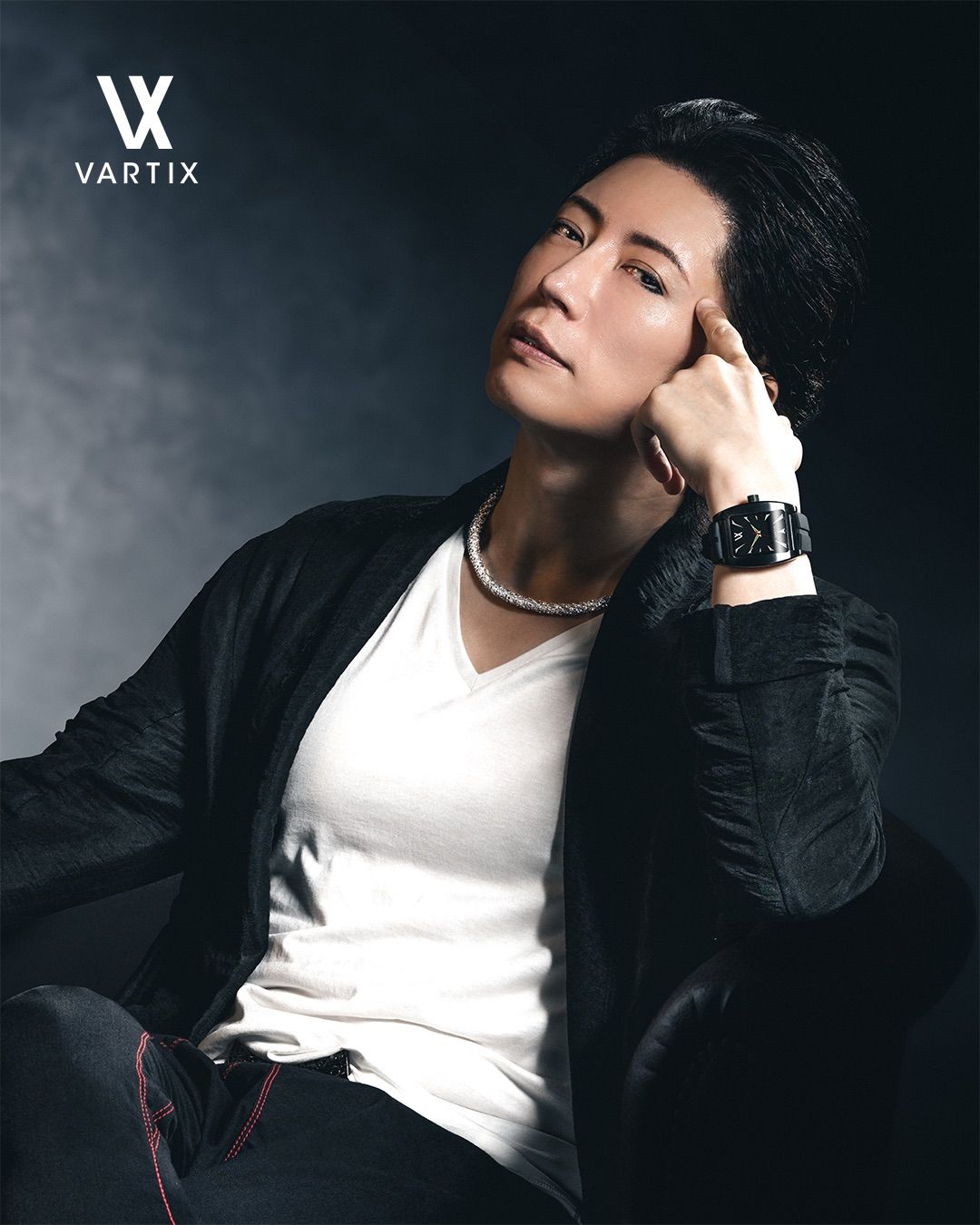 極美品】GACKT愛用 VARTIX バティックス ＃LUV 7mm クリア ネックレス