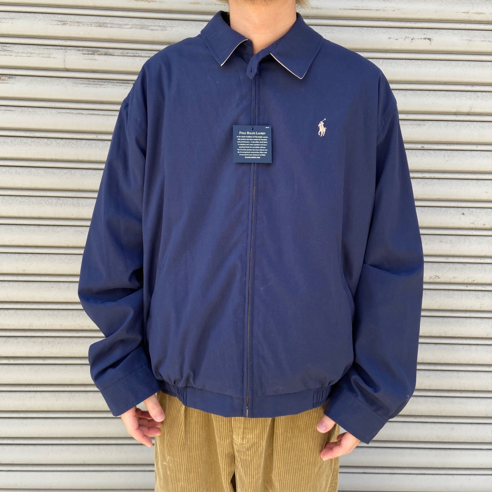 ラルフローレン　USA製　スウィングトップ　ネイビー　ハリントンジャケット　M タグ付き未使用品☆ラルフローレン☆スウィングトップ☆ハリントン