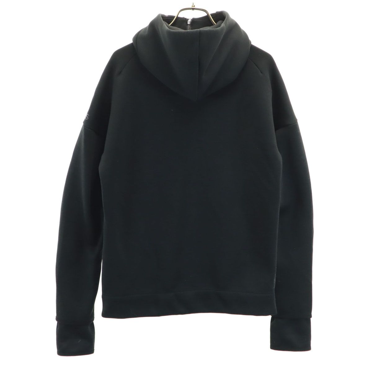 adidas アディダス 長袖 Z.N.E. ジップパーカー ブラック メンズ 古着