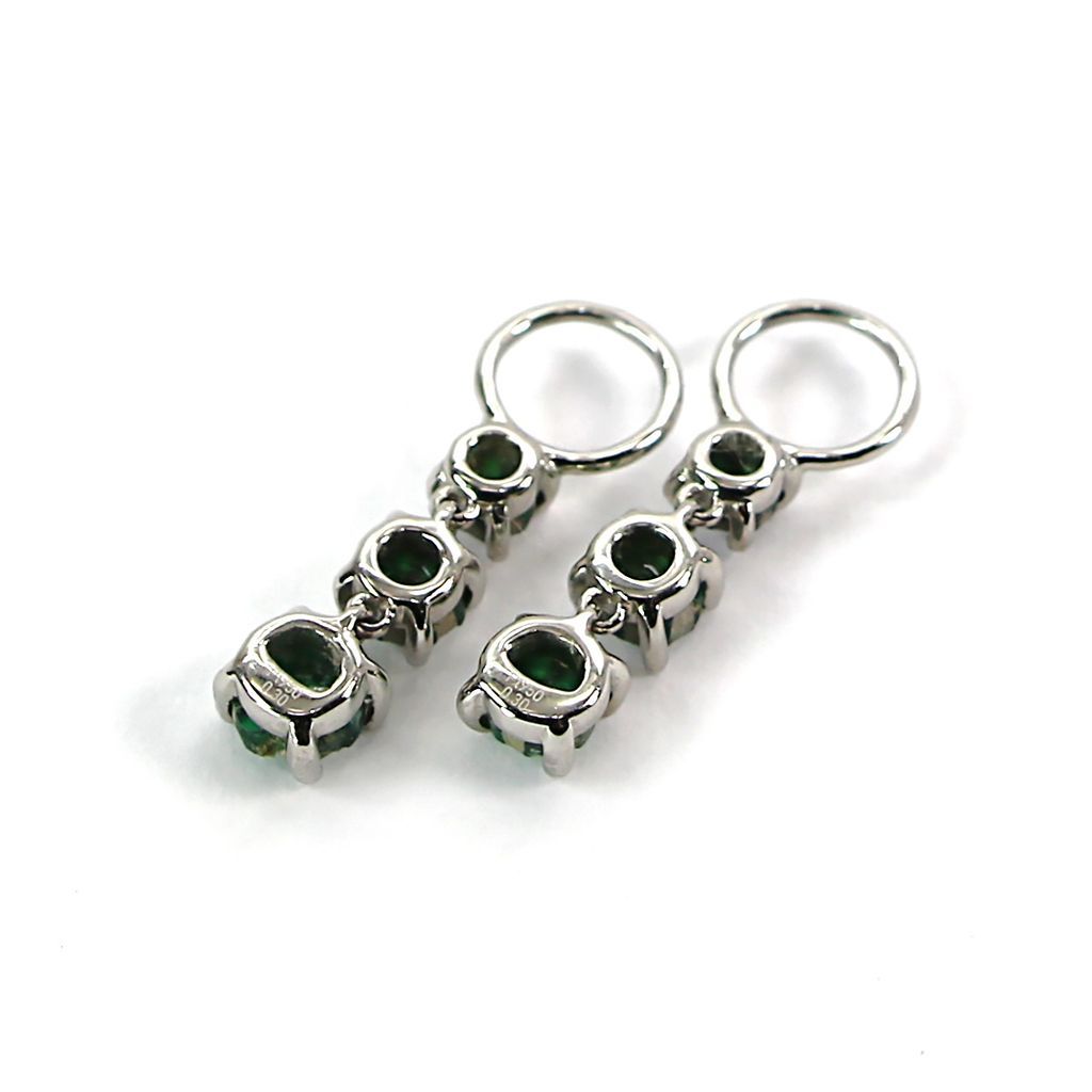 チャーム Pt950 トラピッチェエメラルド 0.30 0.30ct e0325032506101