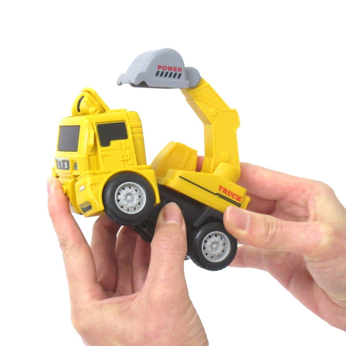 変形 ロボット 建設車 ミニカー トランスフォーム フリクション