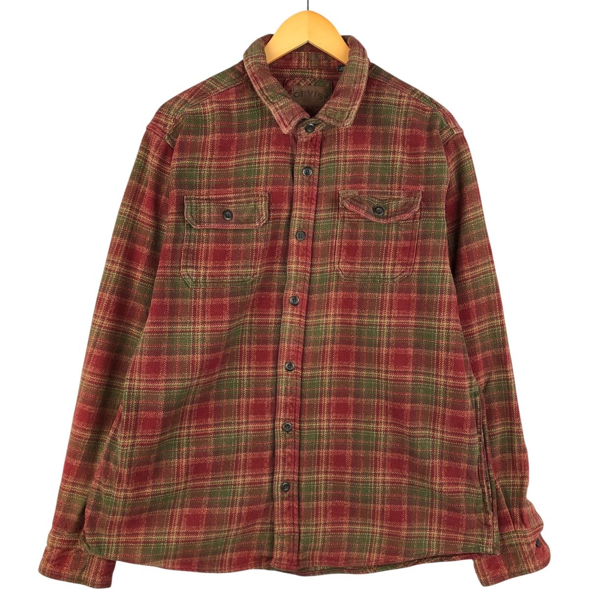 古着 オービス ORVIS オンブレチェック 長袖 フランネルチェックシャツ メンズXL相当/eaa594755