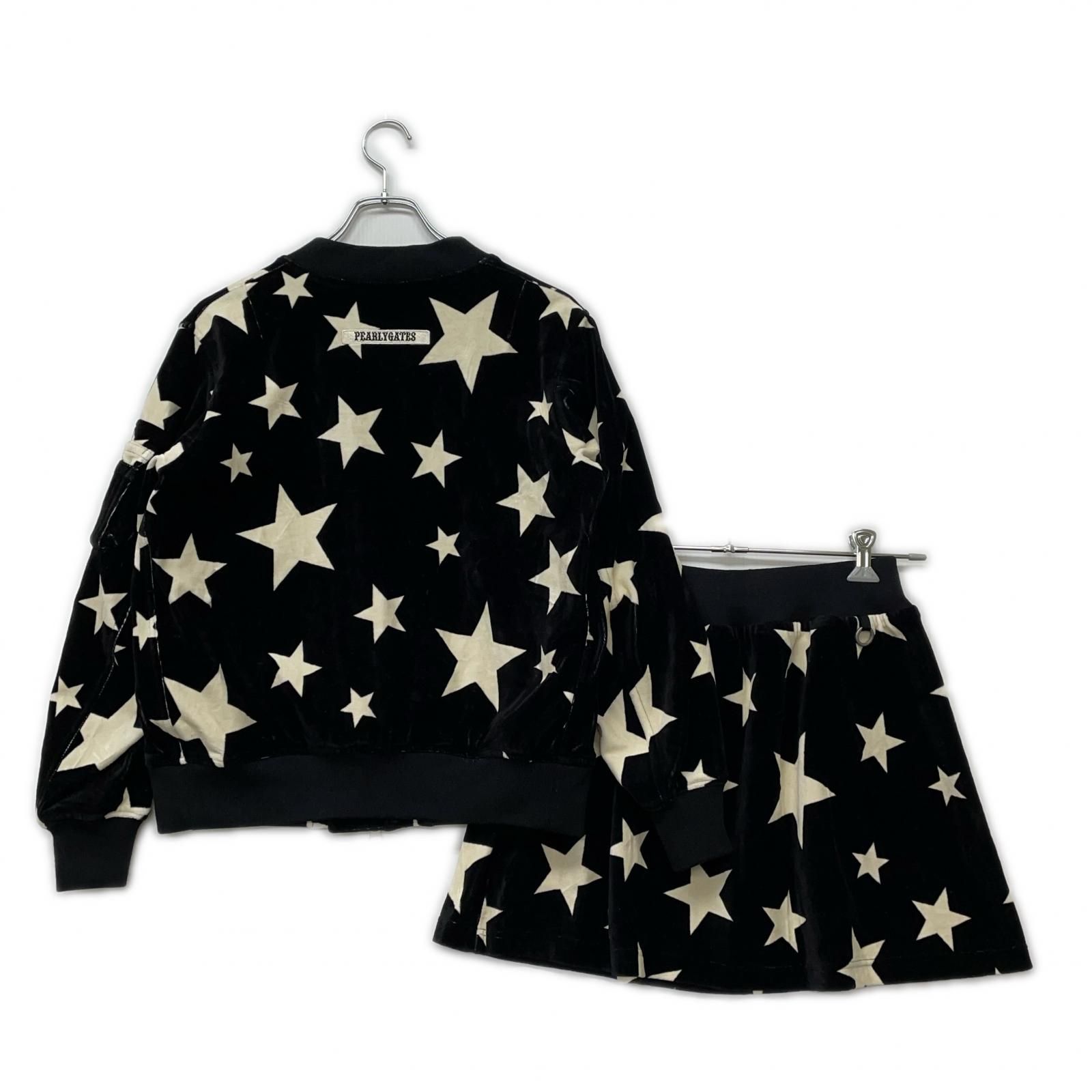 中古 レディース パーリーゲイツ PEARLY GATES セットアップ 0(S) 黒