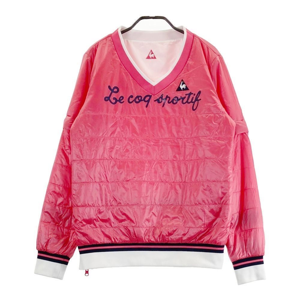 LE COQ GOLF ルコックゴルフ リバーシブル中綿ジャケット ホワイト系