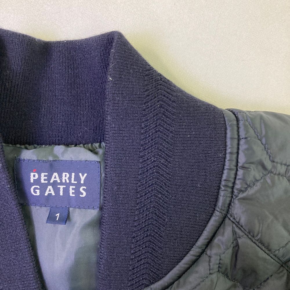 サイズ：1 PEARLY GATES パーリーゲイツ ハーフジップ半袖中綿ブルゾン