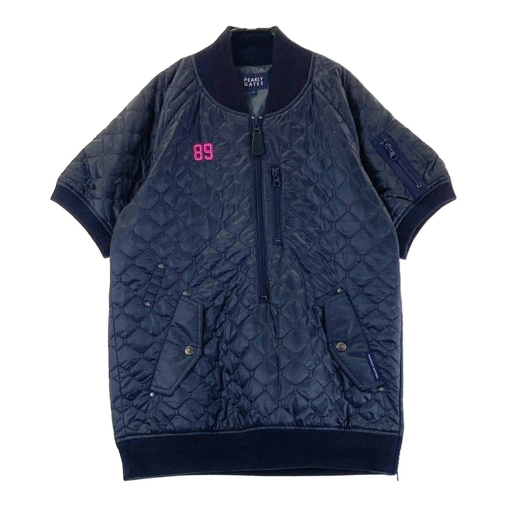 サイズ：1 PEARLY GATES パーリーゲイツ ハーフジップ半袖中綿ブルゾン