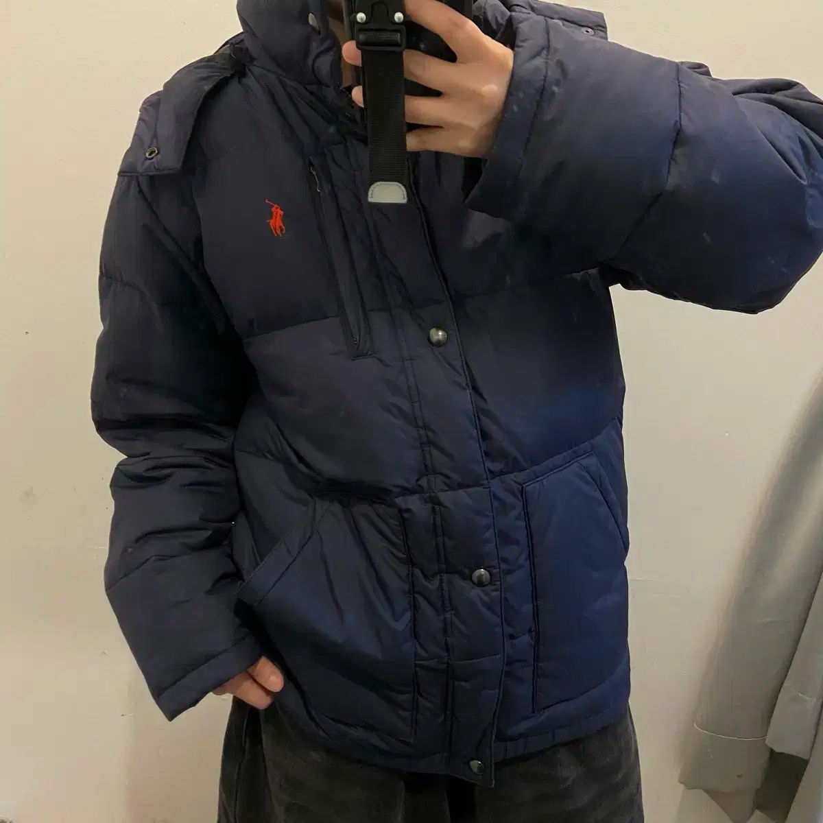 ポロラルフローレン セール レッド ポニー ネイビー ダック ダウン
