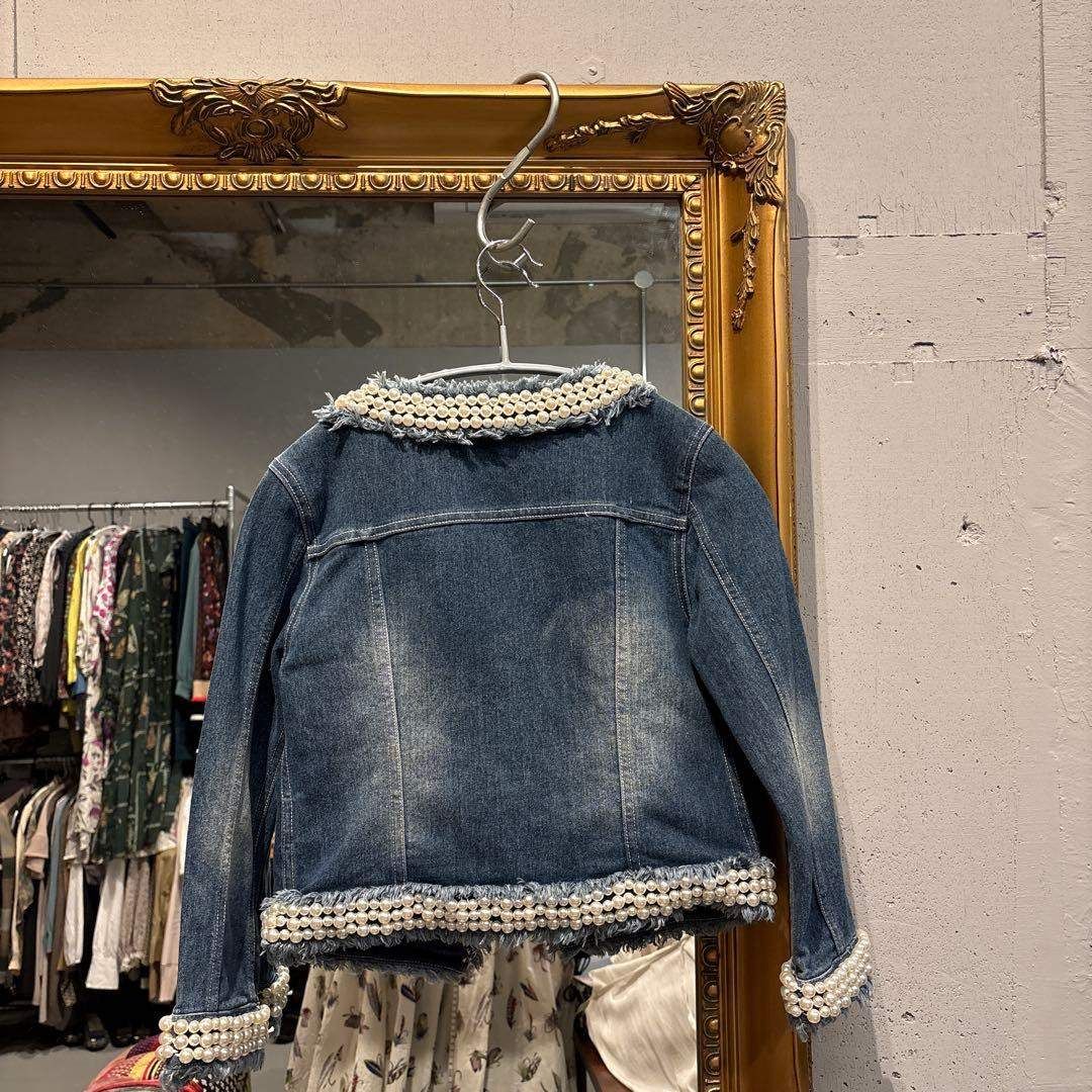 新品 ロイヤルパーティー 定価2万円 デザインデニムGジャン F